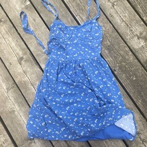 Abercrombie floral babydoll sundress, blue, cute